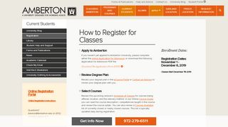 
                            8. How to Register for Classes | Amberton University