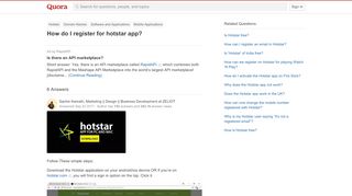 
                            9. How to register for hotstar app - Quora