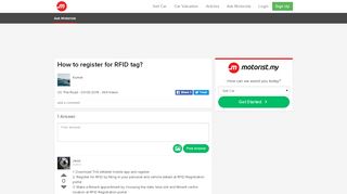 
                            9. How to register for RFID tag? | Ask Motorists | Motorist.my