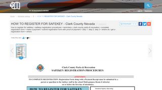 
                            6. HOW TO REGISTER FOR SAFEKEY - Clark County Nevada ...