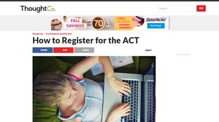 
                            8. How to Register for the ACT - ThoughtCo