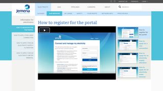 
                            3. How to register for the portal - Jemena