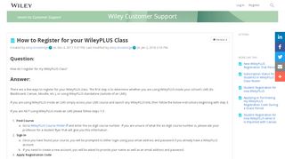 
                            8. How to Register for your WileyPLUS Class | Wiley