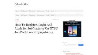 
                            4. How To Register, Login And Apply for Job Vacancy On NYSC ...