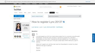 
                            3. How to register Lync 2013? - social.technet.microsoft.com