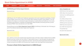 
                            7. How to register Online appointment in AIIMS Bhopal