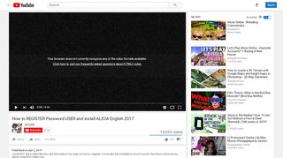 
                            3. How to REGISTER Password USER and install ALICIA English ...