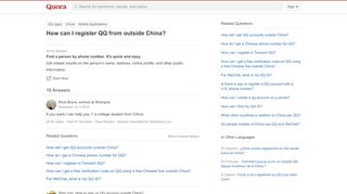 
                            10. How to register QQ from outside China - Quora