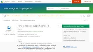 
                            5. How to register support portal | Alfresco Community