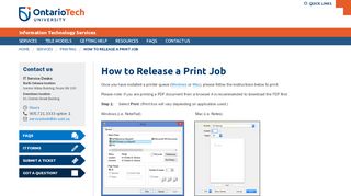 
                            8. How to Release a Print Job | Information Technology Services