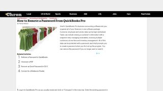 
                            9. How to Remove a Password From QuickBooks Pro | Chron.com