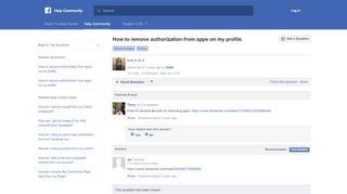 
                            3. How to remove authorization from apps on my profile. | Facebook Help ...