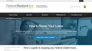 
                            4. How to Repay Your Loans | Federal Student Aid