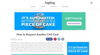 
                            8. How to Request Another CVS Card | Sapling.com