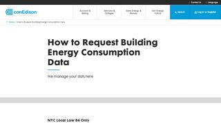 
                            4. How to Request Building Energy Consumption Data | Con Edison