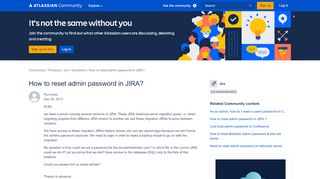 
                            7. How to reset admin password in JIRA? - Atlassian Community