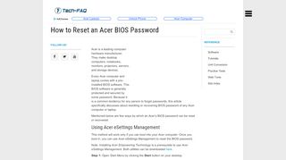 
                            9. How to Reset an Acer BIOS Password - tech-faq.com