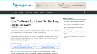 
                            7. How To Reset Axis Bank Net Banking Login …