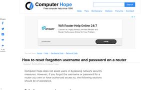 
                            4. How to reset forgotten username and password on a router