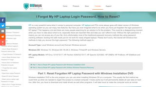 
                            5. How to Reset HP Laptop Login Password If I Forgot