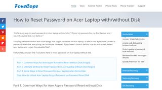 
                            7. How to Reset Password on Acer Laptop with/without Disk