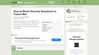 
                            3. How to Reset Security Questions in Yahoo Mail (with Pictures)