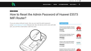 
                            7. How to Reset the Admin Password of Huawei E5573 …