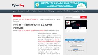 
                            7. How To Reset Windows 8/8.1 Admin Password - CyberKey