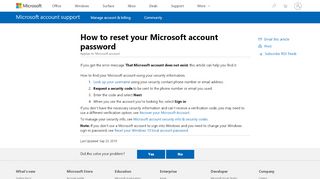 
                            10. How to reset your Microsoft account password