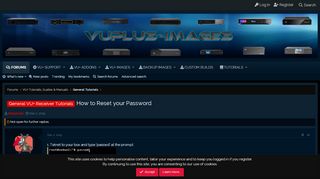 
                            9. How to Reset your Password - vuplus images