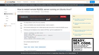 
                            8. How to restart remote MySQL server running on Ubuntu linux?