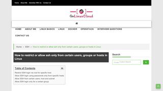 
                            7. How to restrict or allow ssh only from certain users ...