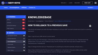 
                            9. How to Rollback to a Previous Save - Knowledgebase - GGServers Ltd.