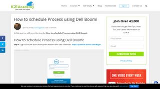 
                            9. How to schedule a Process using Dell Boomi | K21Academy