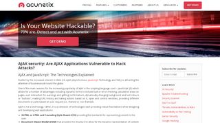 
                            8. How to Secure Ajax Applications - acunetix.com