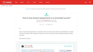 
                            9. How to see student assignments in a concluded c... | Canvas LMS ...