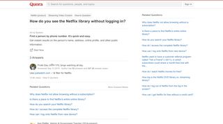 
                            2. How to see the Netflix library without logging in - Quora