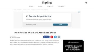 
                            9. How to Sell Walmart Associate Stock | Sapling.com