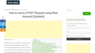 
                            6. How to send a POST Request using Rest Assured …