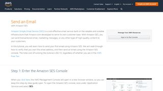 
                            4. How to send an email – Amazon Web Services (AWS)