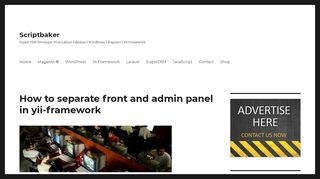 
                            8. How to separate front and admin panel in yii-framework ...