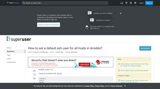 
                            9. How to set a default ssh user for all hosts in Ansible? - Super User