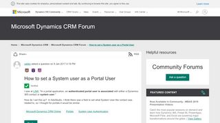 
                            7. How to set a System user as a Portal User - Microsoft Dynamics CRM ...