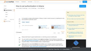 
                            3. How to set authentication in kibana - Stack Overflow