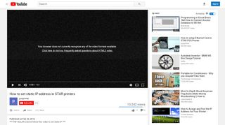 
                            7. How to set static IP address in STAR printers - YouTube