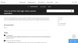 
                            1. How to set the Oak login token session expiration