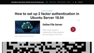 
                            5. How to set up 2 factor authentication in Ubuntu Server 18.04