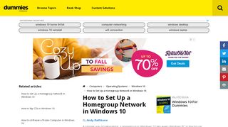 
                            7. How to Set Up a Homegroup Network in Windows 10 - dummies