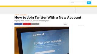 
                            8. How to Set Up a New Twitter Account - Lifewire