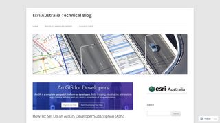 
                            8. How To: Set Up an ArcGIS Developer Subscription (ADS) | Esri ...